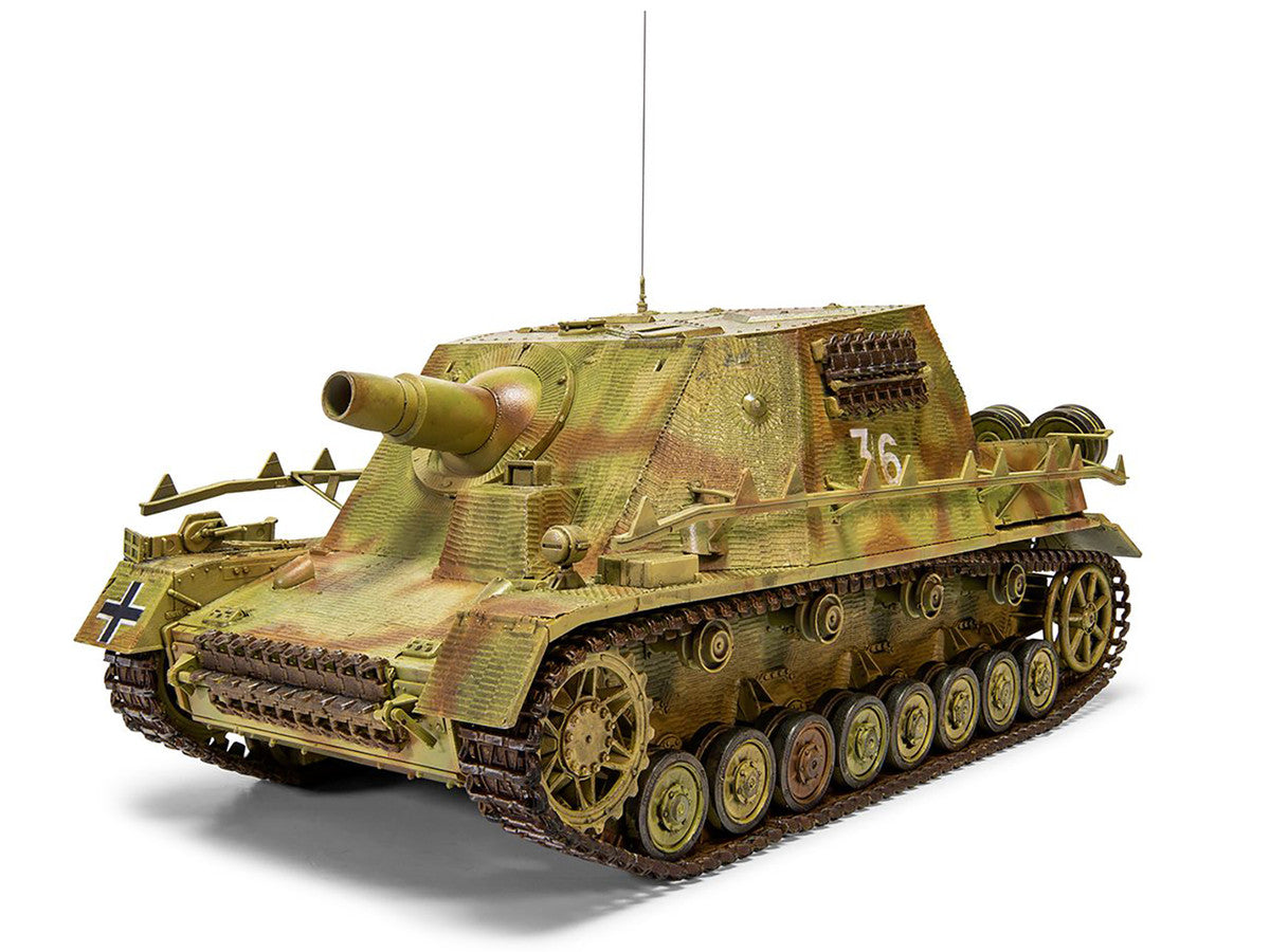 Level 3 Model Kit Sturmpanzer IV Brummbar "Mid Version" Tank with 2 Scheme Options 1/35 Plastic Model Kit by Airfix
