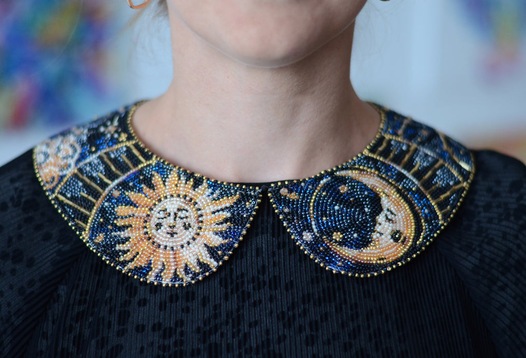 Bead Embroidery Kit. Decoration - Collar Galactic beauty