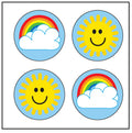 SHAPES ETC. Incentive Stickers - Rainbow/Sun