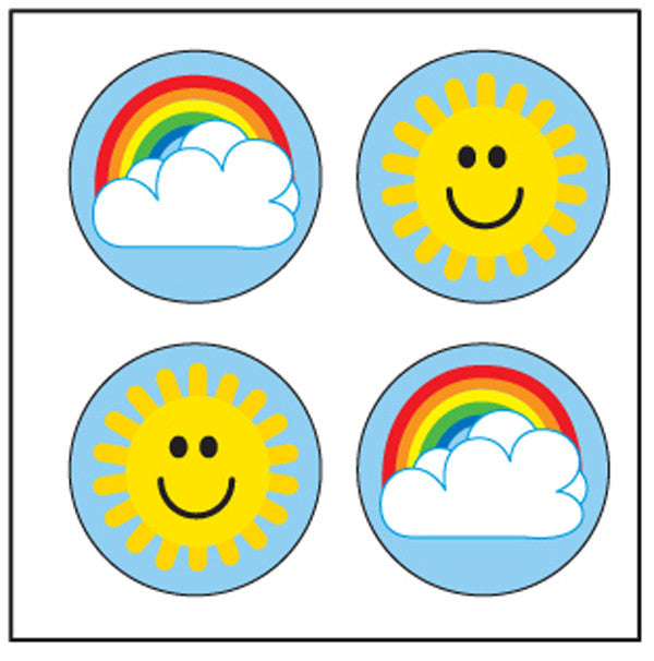 SHAPES ETC. Incentive Stickers - Rainbow/Sun