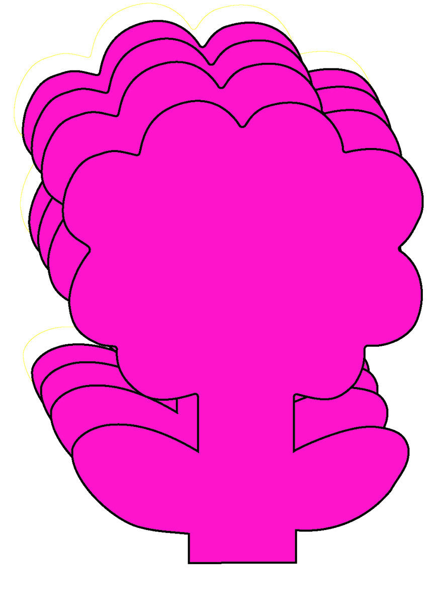 SHAPES ETC. Small Single Color Creative Foam Cut-Outs - Flower
