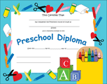 SHAPES ETC. Recognition Certificate - Preschool Diploma