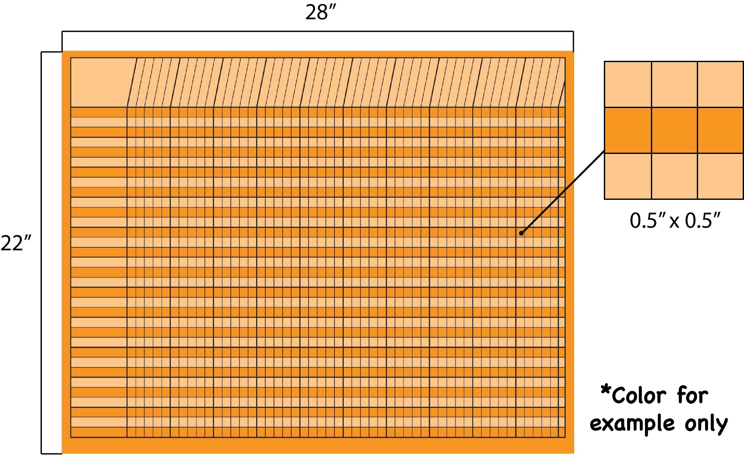 SHAPES ETC. Horizontal Chart - Green